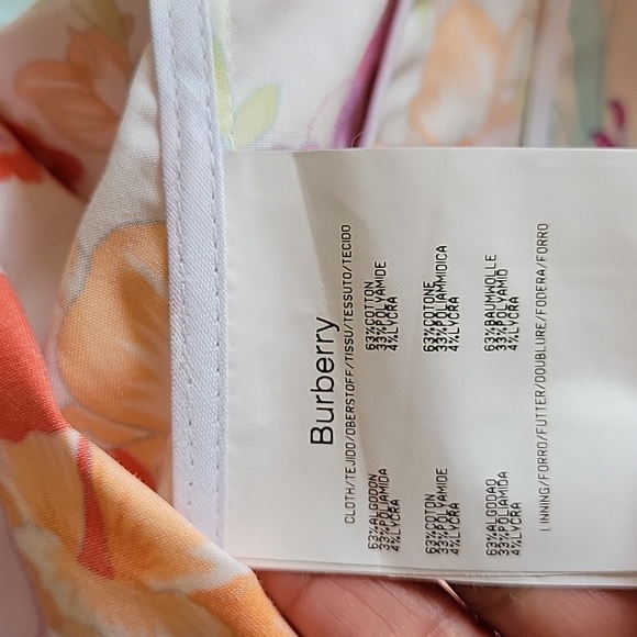 Burberry Flower 🌸 RARE Jacket / Coat Women Girl Purple Orange Green Red White - Picture 8 of 11